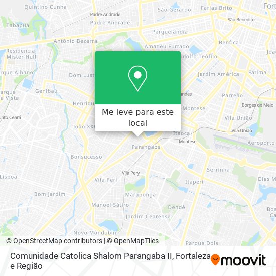 Comunidade Catolica Shalom Parangaba II mapa