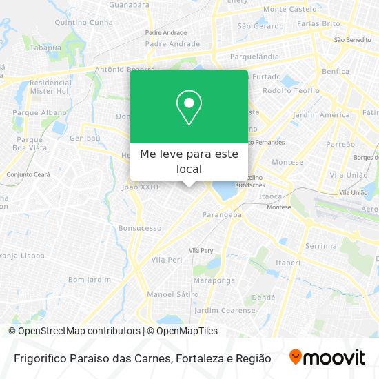Frigorifico Paraiso das Carnes mapa
