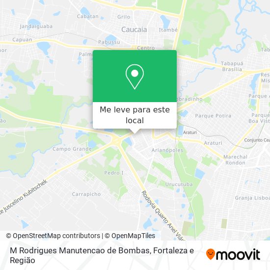 M Rodrigues Manutencao de Bombas mapa