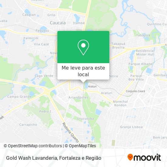Gold Wash Lavanderia mapa