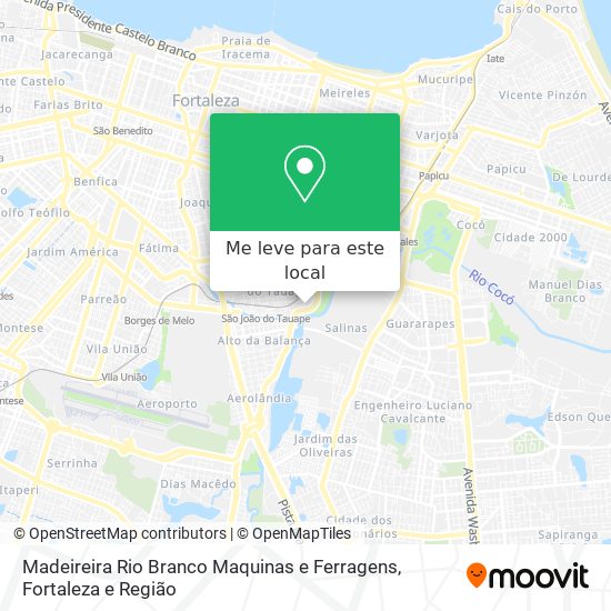 Madeireira Rio Branco Maquinas e Ferragens mapa
