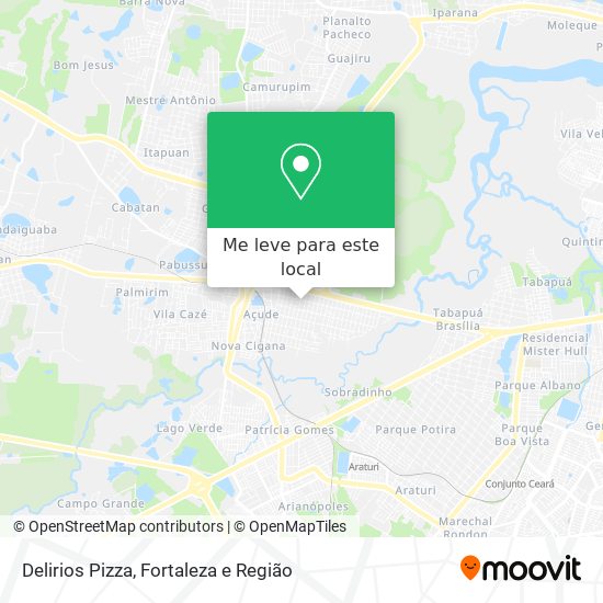 Delirios Pizza mapa