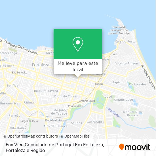 Fax Vice Consulado de Portugal Em Fortaleza mapa