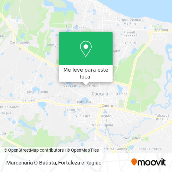 Marcenaria O Batista mapa