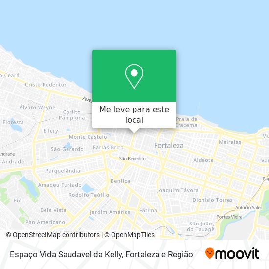 Espaço Vida Saudavel da Kelly mapa