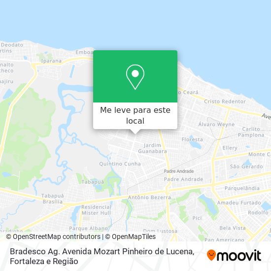 Bradesco Ag. Avenida Mozart Pinheiro de Lucena mapa