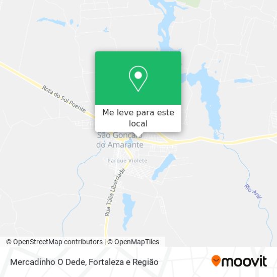 Mercadinho O Dede mapa
