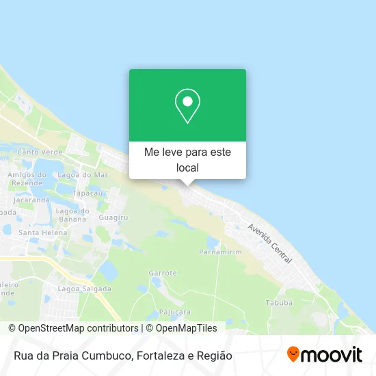 Rua da Praia Cumbuco mapa