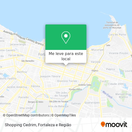 Shopping Cedrim mapa
