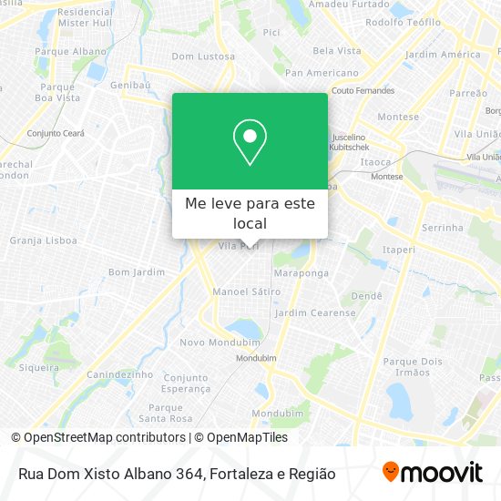 Rua Dom Xisto Albano 364 mapa