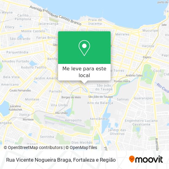 Rua Vicente Nogueira Braga mapa