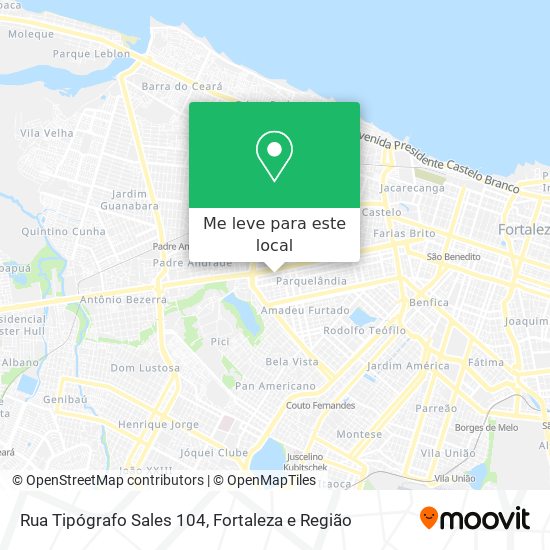 Rua Tipógrafo Sales 104 mapa