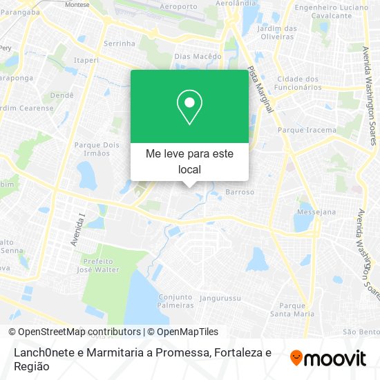 Lanch0nete e Marmitaria a Promessa mapa