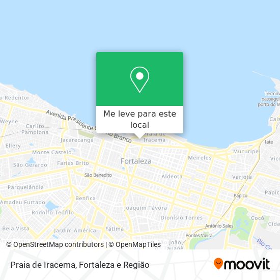 Praia de Iracema mapa