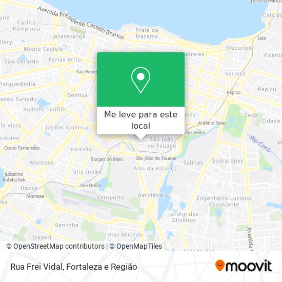 Rua Frei Vidal mapa