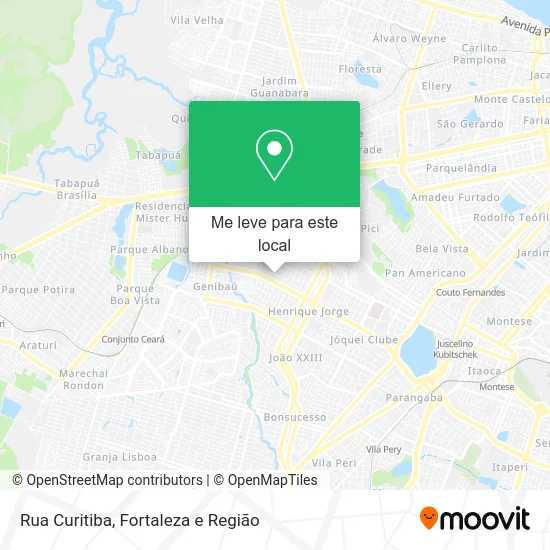 Rua Curitiba mapa
