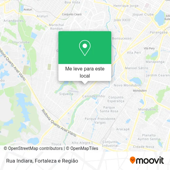 Rua Indiara mapa