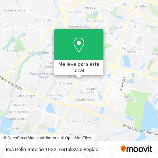 Rua Hélio Batelão 1022 mapa