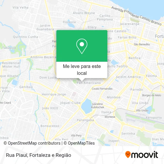 Rua Piauí mapa
