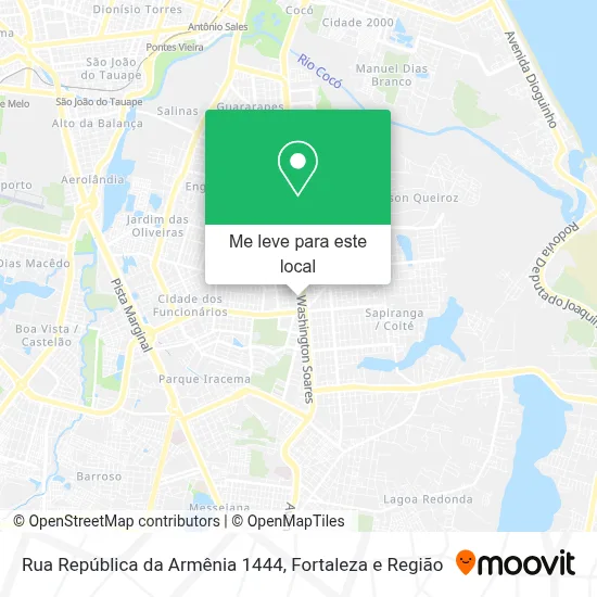 Rua República da Armênia 1444 mapa
