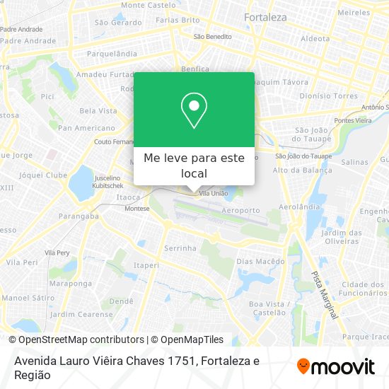 Avenida Lauro Viêira Chaves 1751 mapa