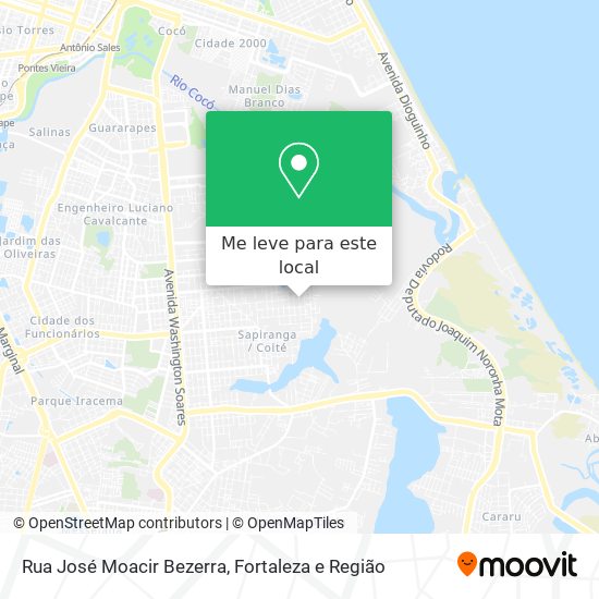 Rua José Moacir Bezerra mapa