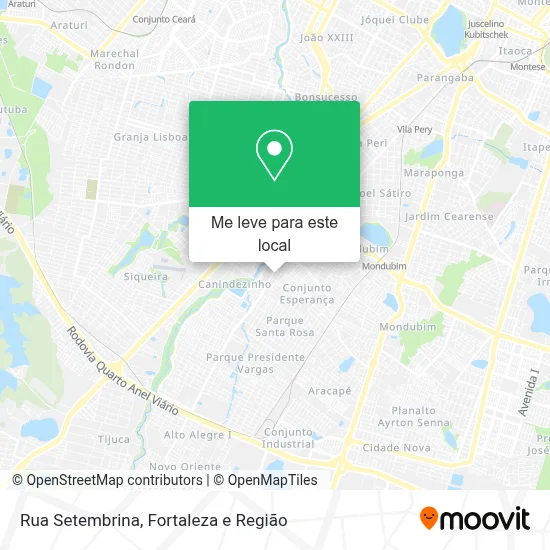 Rua Setembrina mapa