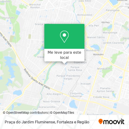 Praça do Jardim Fluminense mapa