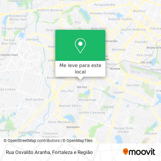 Rua Osvaldo Aranha mapa