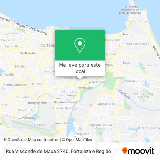 Rua Visconde de Mauá 2740 mapa