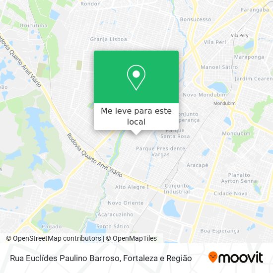 Rua Euclídes Paulino Barroso mapa