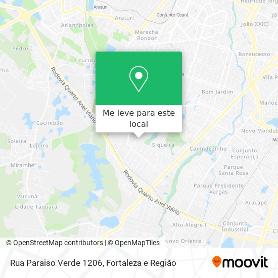 Rua Paraiso Verde 1206 mapa