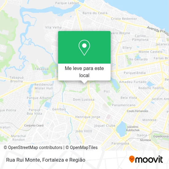Rua Rui Monte mapa