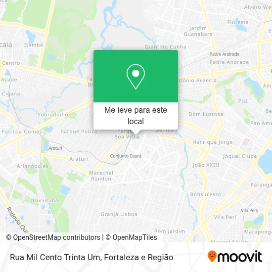 Rua Mil Cento Trinta Um mapa