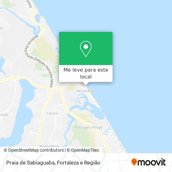 Praia de Sabiaguaba mapa