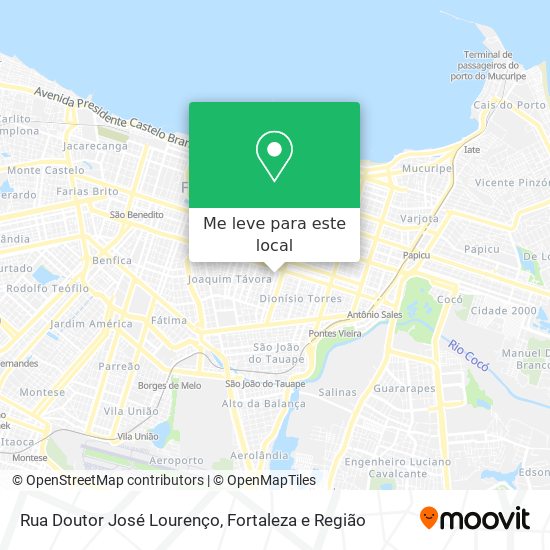 Rua Doutor José Lourenço mapa