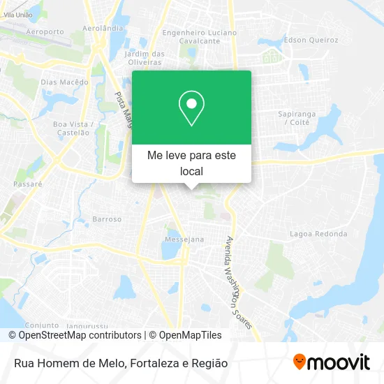 Rua Homem de Melo mapa