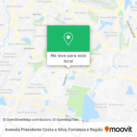 Avenida Presidente Costa e Silva mapa