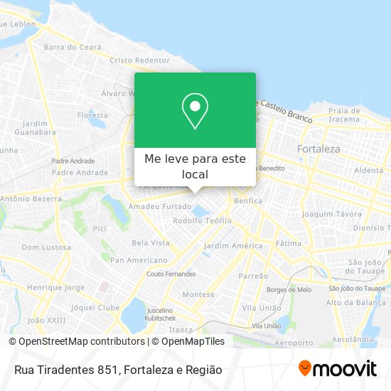 Rua Tiradentes 851 mapa
