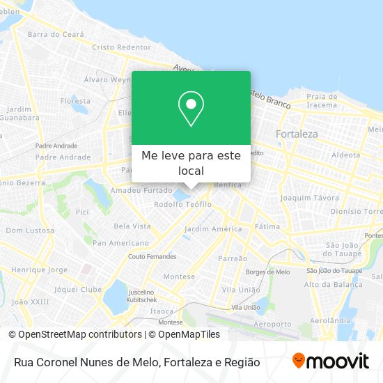 Rua Coronel Nunes de Melo mapa
