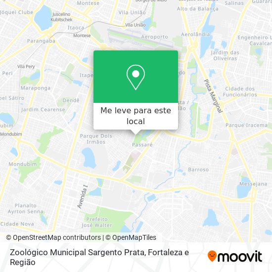 Zoológico Municipal Sargento Prata mapa