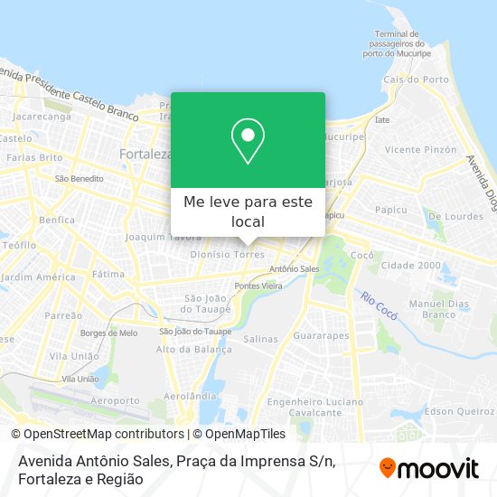 Avenida Antônio Sales, Praça da Imprensa S / n mapa