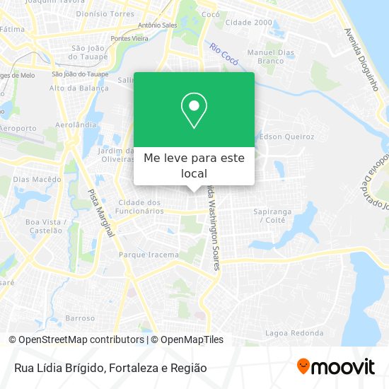 Rua Lídia Brígido mapa