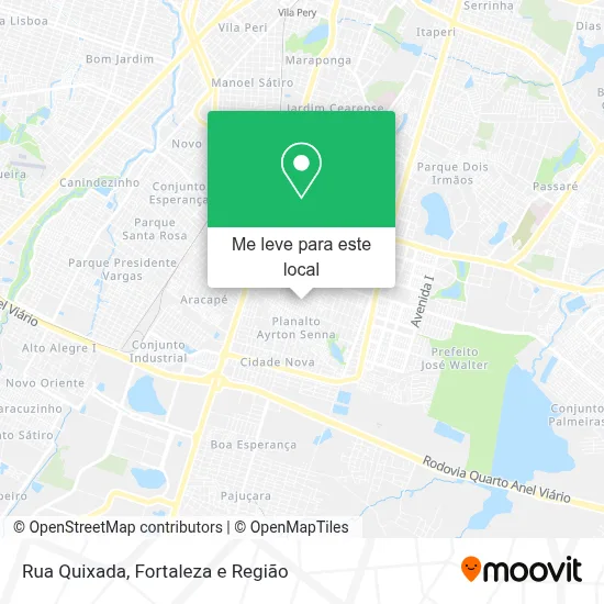 Rua Quixada mapa