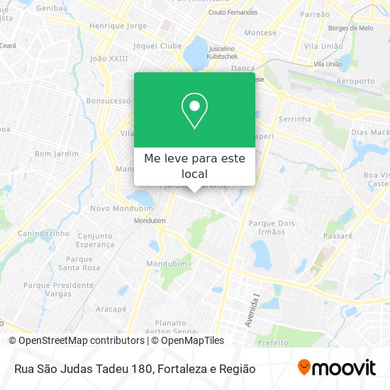 Rua São Judas Tadeu 180 mapa