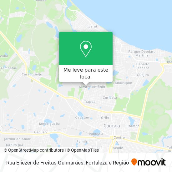 Rua Eliezer de Freitas Guimarães mapa