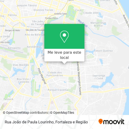 Rua João de Paula Lourinho mapa