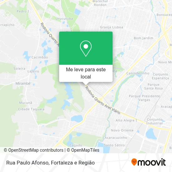 Rua Paulo Afonso mapa