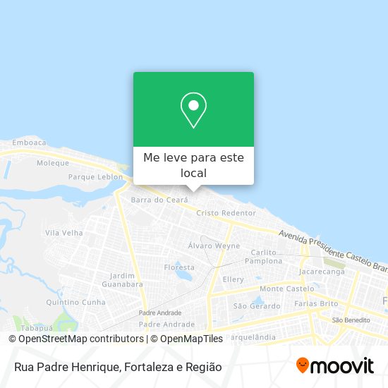 Rua Padre Henrique mapa