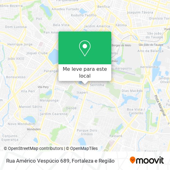 Rua Américo Vespúcio 689 mapa